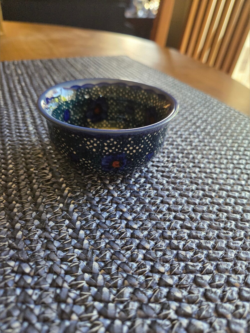 Polish Pottery 4oz Condiment/Custard Bowl Made In Boleslawiec